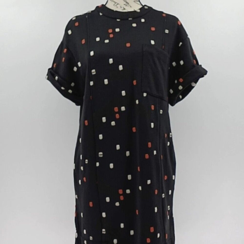 Jason Wu Gray T-Shirt Dress Black Embroidered Casual Relaxed Sweatshirt Dress